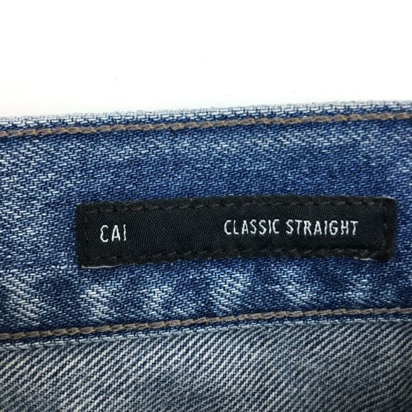 Edwin Women's Jeans Classic Straight Leg Button Fly Distressed size 25 length 29 - Picture 7 of 9